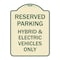 Signmission For Electrical Cars Reserved Parking Hybrid & Electric Vehicles Alum Sign, 24" x 18", TG-1824-23947 A-DES-TG-1824-23947 - alternate 1